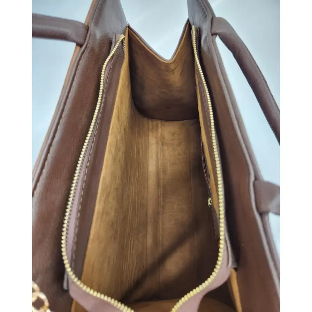 QUINCY BOOTS NWT 100% GEN LEATHER TOOLED SATCHEL BAG